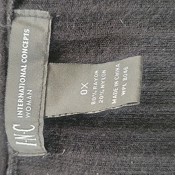 Inc. International Concept Woman's Black V-Neck Sweater, Size: OX - Picture 3 of 7